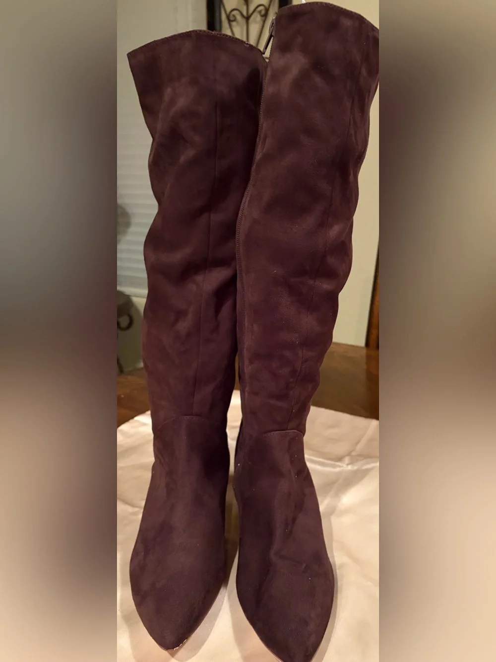 Tahari NWT Over-the-Knee Boots Chocolate Brown Pointed Toe Size 9M